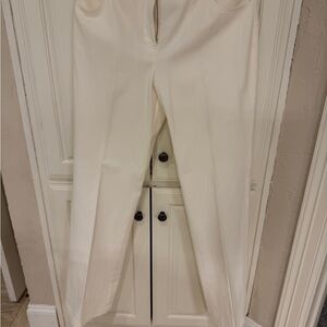 St. John Cream Straight Leg Pants